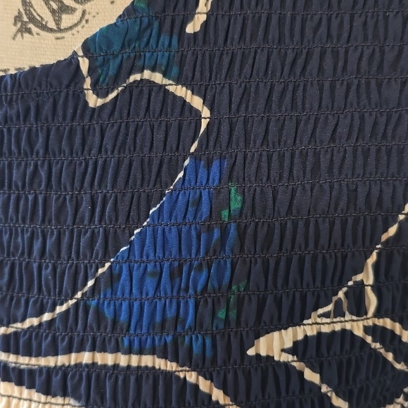 Calvin Klein Navy Floral Maxi Dress Size 10 Stretch Sleeveless Elegant NWT - Picture 4 of 10